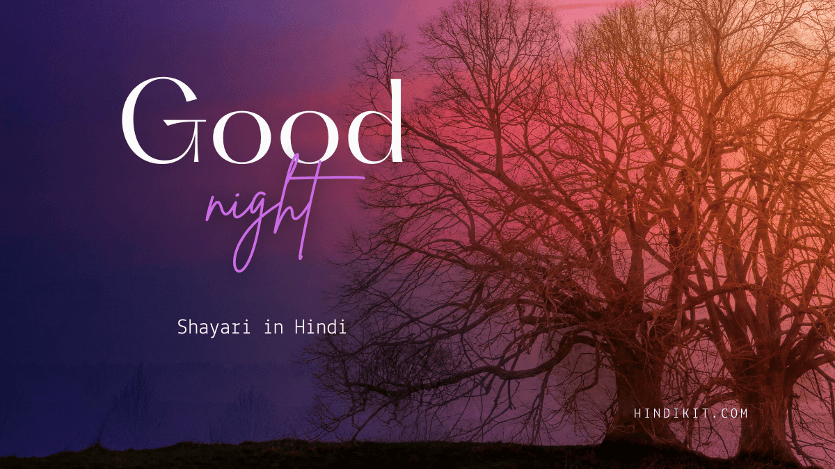 Good night Shayari in Hindi